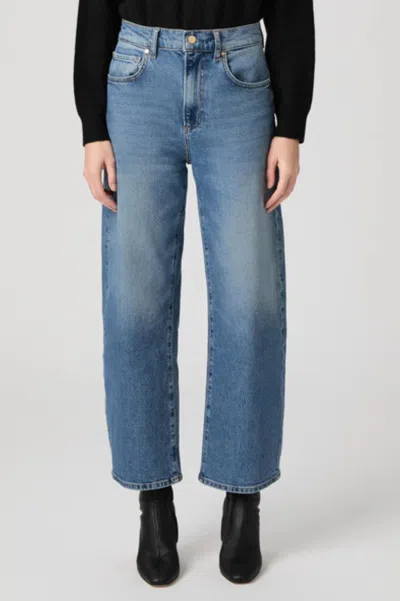 Paige Arellia Ankle Barrel Leg Jean In Keystone In Blue