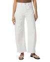 Paige Arellia Ankle Barrel Leg Jeans In Tonal Ecru In Tonal Ecru