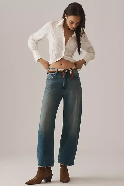 Paige Arellia Ankle High-rise Taper Jeans In Blue