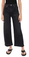 Paige Womens Black Void Arellia Ankle Barrel-leg Stretch-denim Blend Jeans In Black