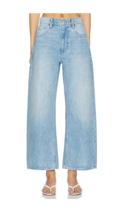 Paige Arellia Ankle Seamed Belt Loops Barrel Jeans In Blue
