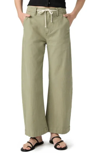 PAIGE PAIGE ARELLIA DRAWSTRING HIGH WAIST ANKLE BARREL LEG TROUSER JEANS