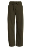 Paige Arellia Drawstring High Waist Barrel Trouser Jeans In Animal Print