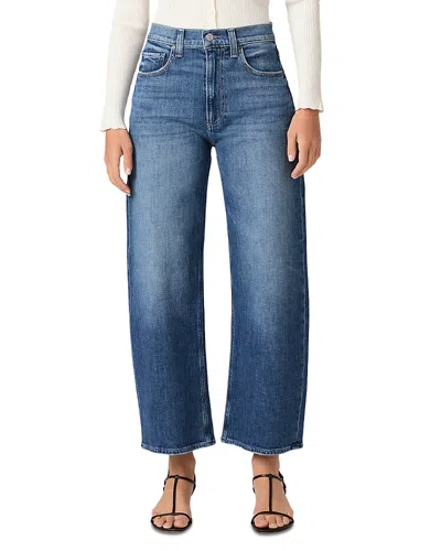 Paige Arellia High Rise Barrel Leg Jeans In Stoneview In Blue