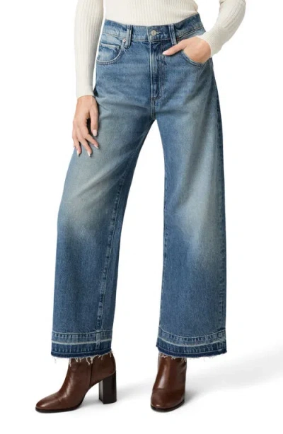 Paige Arellia Release Hem High Waist Ankle Barrel Jeans In Blue