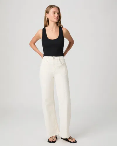 Paige Arellia Skimmer High-rise Tapered Jeans In White