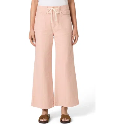 Paige Ari Drawstring High Waist Wide Leg Pants In Pink