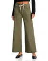 Paige Womens Vintage Oak Moss Arellia Drawstring Stretch-cotton Trousers In Green