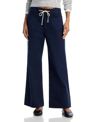 PAIGE ARI HIGH RISE TIE JEANS IN VINTAGE NAVY SEASCAPE