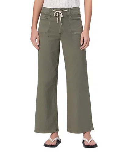 Paige Ari High Rise Wide Leg Jeans In Vintage Ivy Green In Gray