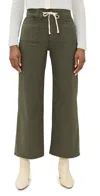 Paige Ari Waistband Tie And Stitch Thru Utility Pockets Pants Vintage Forester Green In Vintage Forester Green
