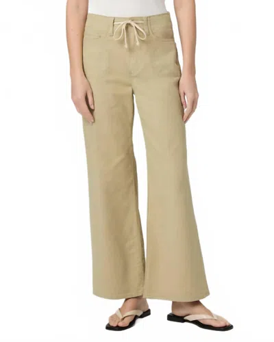 Paige Ari Wide Leg Pants In Vintage Pale Olive In Brown