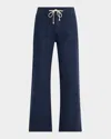 Paige Ari Wide-leg Tie-waist Utility Pants In Vintage Navy Seascape