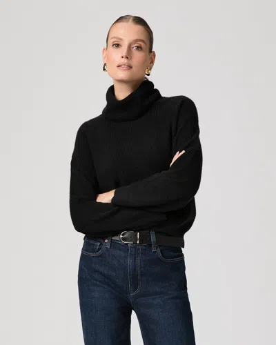 Paige Aria Cashmere Turtleneck Sweater In Black