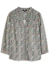 Paige Arlette Printed Cotton-blend Blouse In Multicoloured