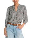 Paige Arlette Printed Cotton-blend Blouse In Botanist Bloom