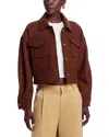 Paige Womens Cappucino Ashtyn Spread-collar Buttoned-pockets Relaxed-fit Wool-blend Jacket In Cappuccino