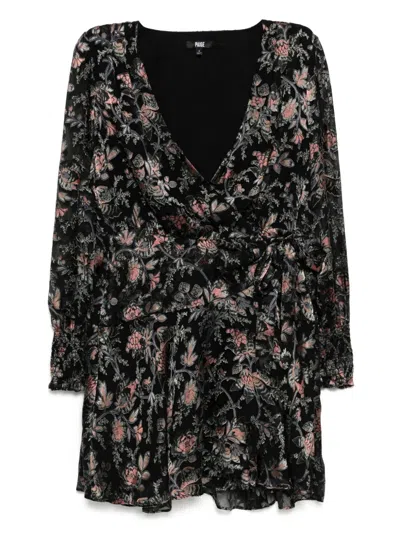 Paige Audriana Mini Dress In Black