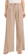 Paige Aurora Pleated Wide Leg Pants In Vintage Flagstone