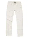Paige Back-patch Straight-leg Jeans In White