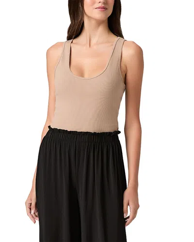 Paige Bali Ribbed Tank In Neutral
