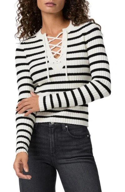 Paige Beatrice Stripe Long Sleeve Shirt In Multi