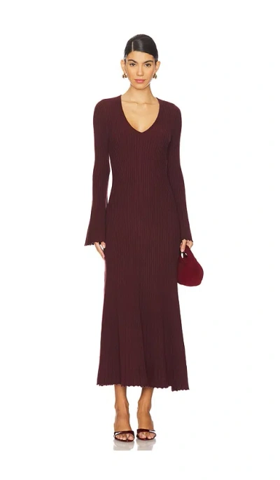 Paige Bel Dress In Oxblood