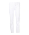 Paige Belt-loop Casual Pants In White