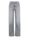 Paige Belt-loops Jeans In Gray