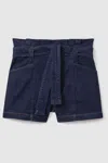 Paige Belted Denim Shorts In Baltimore