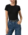 Paige Bijou Shrunken Raglan Sleeved Tee In Black