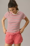 Paige Bijou Tee Ivory Multi Stripe In Multicolor