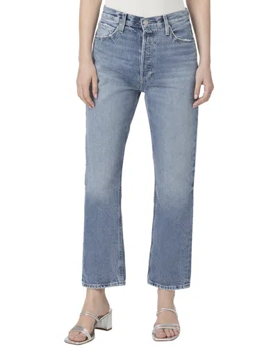 Paige Billy Costar High Rise Slim Straight Leg Crop Jean In Blue