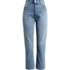 Paige Billy High Waist Crop Straight Leg Jeans In Costar