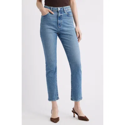 Paige Billy High Waist Ankle Straight Leg Jeans In Blue