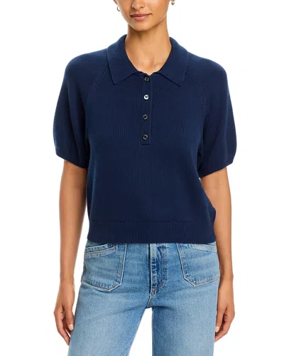 Paige Birch Polo Sweater In Blue