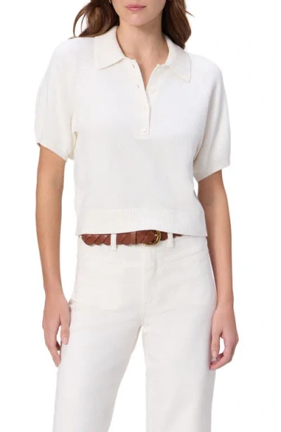Paige Birch Polo Sweater In White