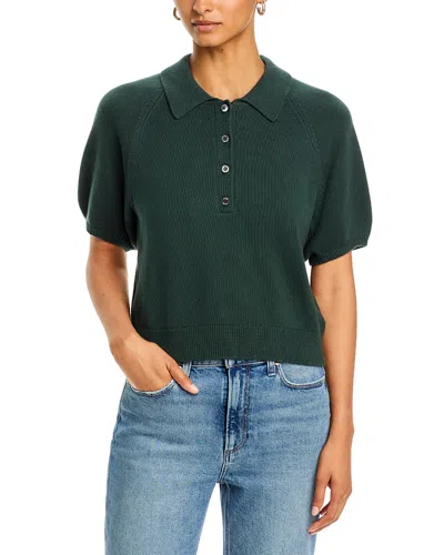 Paige Birch Short Sleeve Sweater In Green