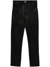Paige Gem Leather-like Skinny Jeans Clothing In Black