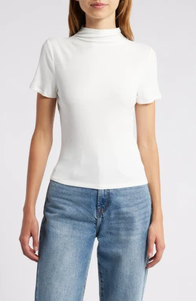 PAIGE PAIGE BLANCHE MOCK NECK RIB TOP