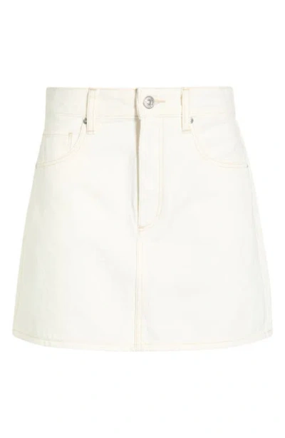 Paige Bobbi Denim Miniskirt In Brown