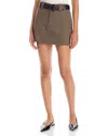 Paige Bobbi Houndstooth Wool Blend Miniskirt In Multi