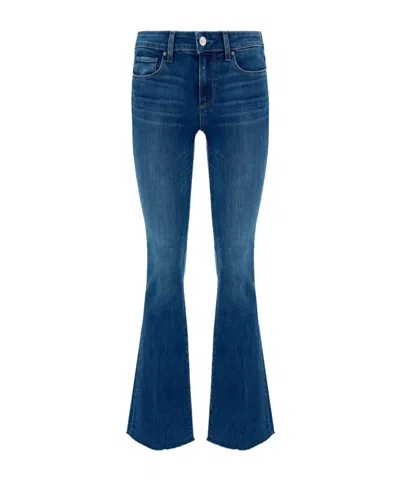 Paige Bootcut Cotton-blend Jeans In Blue