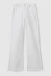 Paige Anessa High Rise Raw Hem Jeans In Tonal Exru In Crisp White