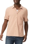 PAIGE BRAYDEN ROLL TAB SHORT SLEEVE JERSEY BUTTON-UP SHIRT