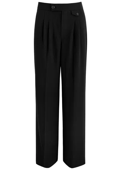 Paige Brigida Wide-leg Trousers In Black
