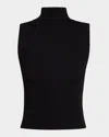 Paige Brin Turtleneck Sweater Tank Top In Black