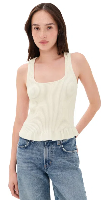Paige Bronwyn Tank Ivory In White