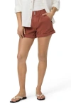 Paige Brooklyn High Waist Utility Shorts In Vintage Clay Sunset