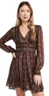 Paige Bucatini Print Long Sleeve Silk Blend Dress In Landslide Multi